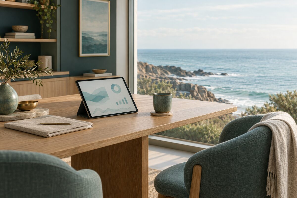 Quiet consultation room overlooking the ocean